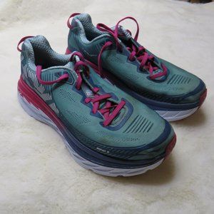 Hoka One One Womens Bondi 5 1014759 AVIG Multicolor Running Shoes Lace Up
